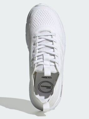 New White Adidas Cloudfoam Flex Slounge Shoes